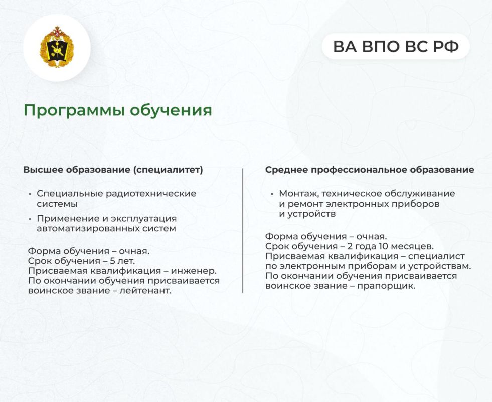 Военная академия войсковой противовоздушной обороны Вооруженных сил России воспитывает настоящих защитников Отечества Военная академия войсковой противовоздушной обороны Вооруженных сил России воспитывает настоящих защитников Отечества