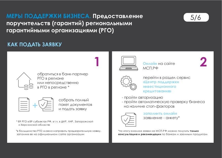 Предоставление поручительств (гарантий) региональными гарантийными организациями (РГО) Предоставление поручительств (гарантий) региональными гарантийными организациями (РГО)