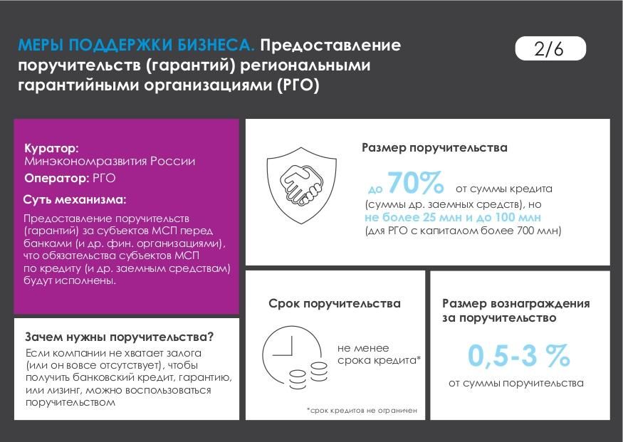 Предоставление поручительств (гарантий) региональными гарантийными организациями (РГО) Предоставление поручительств (гарантий) региональными гарантийными организациями (РГО)