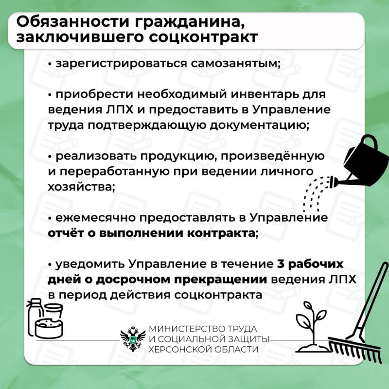 Социальный контракт для развития личного подсобного хозяйства Социальный контракт для развития личного подсобного хозяйства