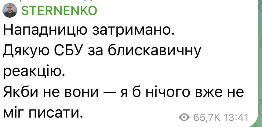 Нацист Сергей Стерненко заявил о нападении и что ранен Нацист Сергей Стерненко заявил о нападении и что ранен