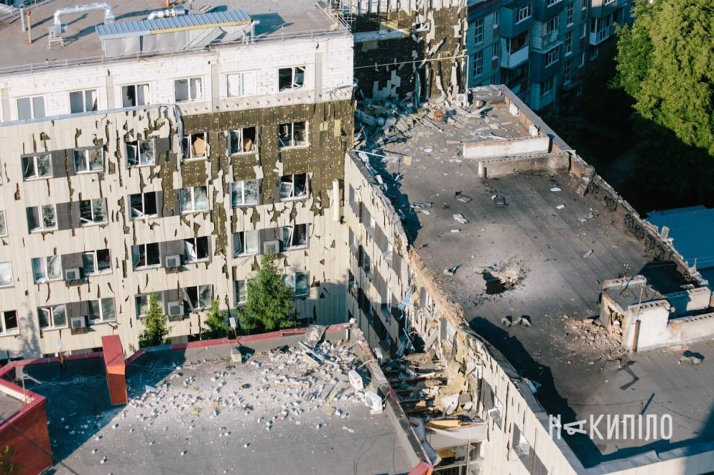 Так после ночной атаки БПЛА выглядит Шевченковский район Харькова