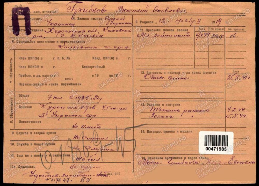 Лица Победы Каховского округа