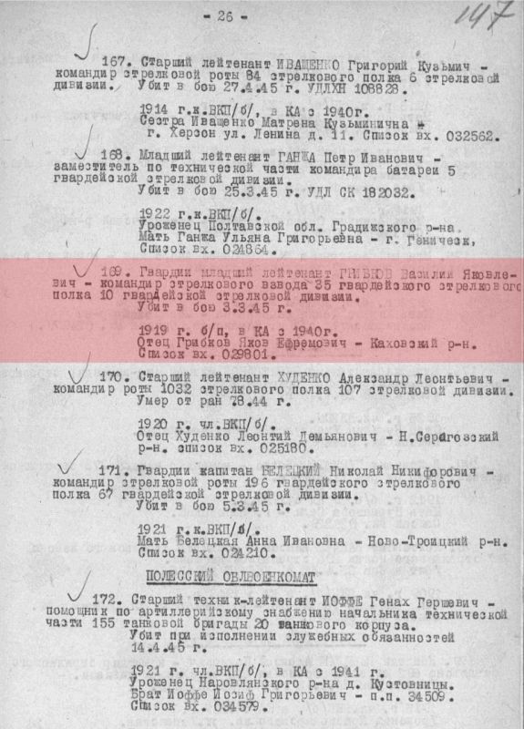 Лица Победы Каховского округа