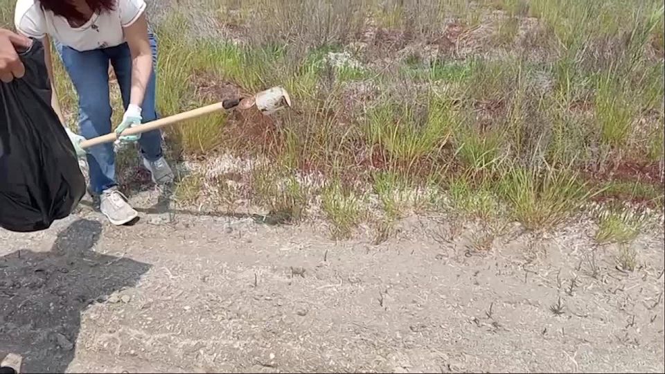 «Экологический дозор ХГПУ» во главе с ректором приступил к очистке побережья в городе Скадовске