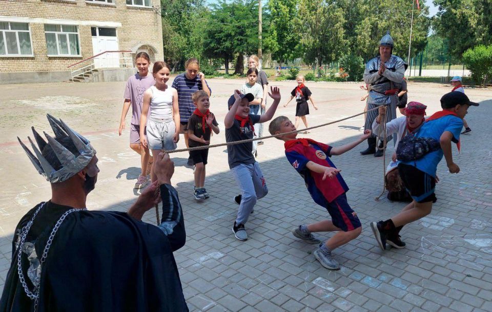 &quot;Богатырские игры&quot;: для учеников Асканийской школы провели музыкально-спортивную программу