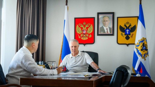 Владимир Сальдо: Встретился с депутатом Херсонской областной Думы Энвером Абдураимовым — куратором проекта «Единой России» «Городская среда» в нашем регионе