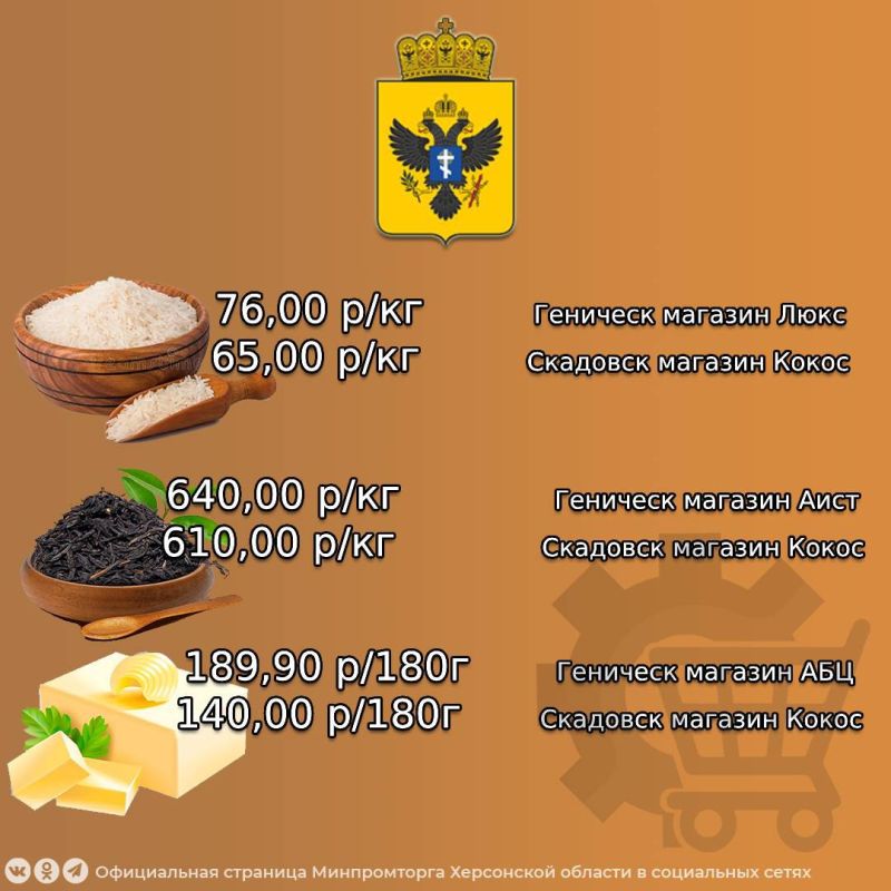 Минимальная цена на продукты для «Вкусного завтрака» в магазинах Херсонской области на период с 17.06 по 21.06 Минимальная цена на продукты для «Вкусного завтрака» в магазинах Херсонской области на период с 17.06 по 21.06