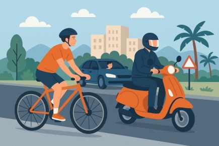 Лето на дорогах: внимание к велосипедистам и мопедам