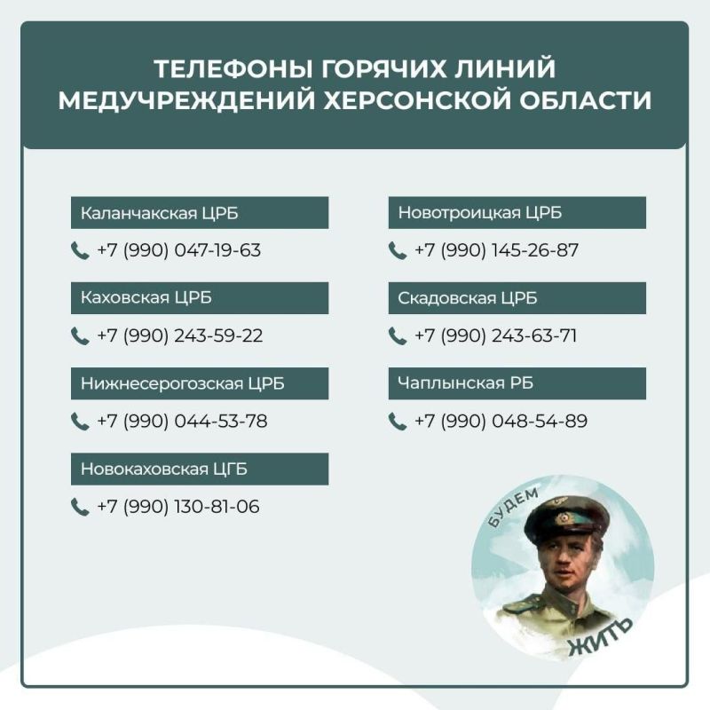 Горячие линии больниц в Херсонской области Горячие линии больниц в Херсонской области
