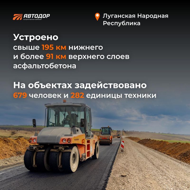 Госкомпания «Автодор» продолжает восстанавливать дорожную инфраструктуру в исторических регионах Госкомпания «Автодор» продолжает восстанавливать дорожную инфраструктуру в исторических регионах