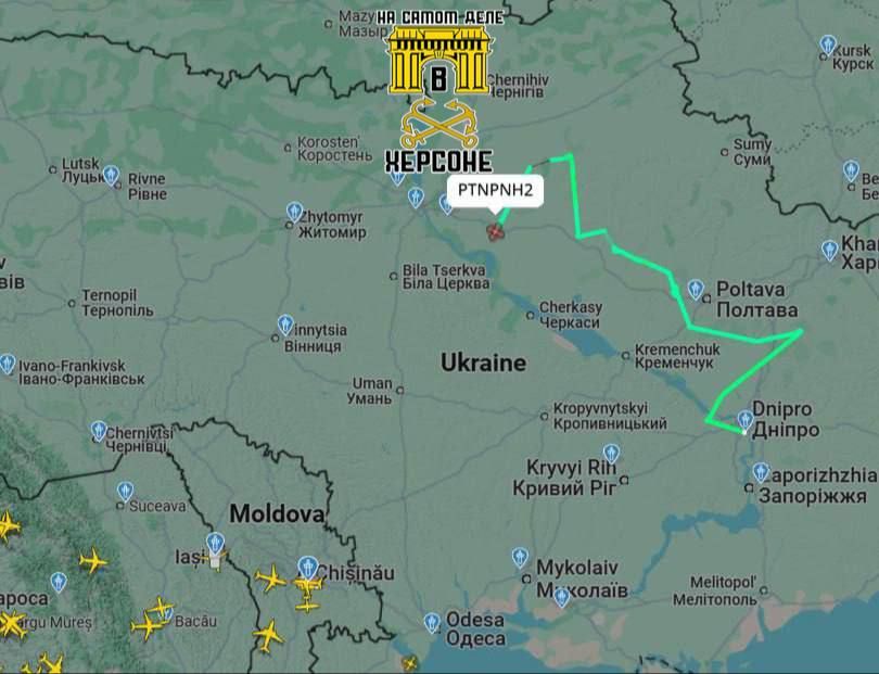 Над Киевом взлетел самолет Ан-124 «Руслан» для доставки груза Над Киевом взлетел самолет Ан-124 «Руслан» для доставки груза