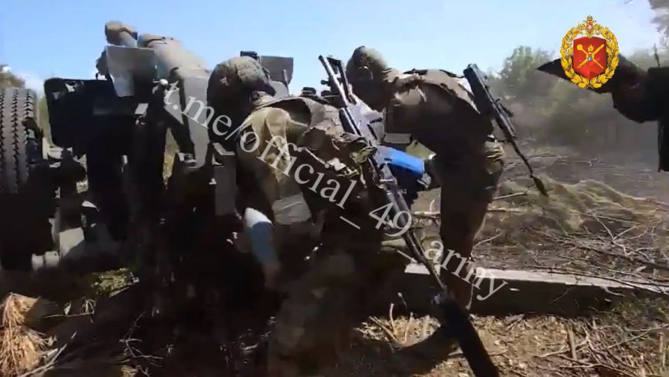 Боевая работа расчёта гаубицы «Д-30» на Херсонском направлении Боевая работа расчёта гаубицы «Д-30» на Херсонском направлении