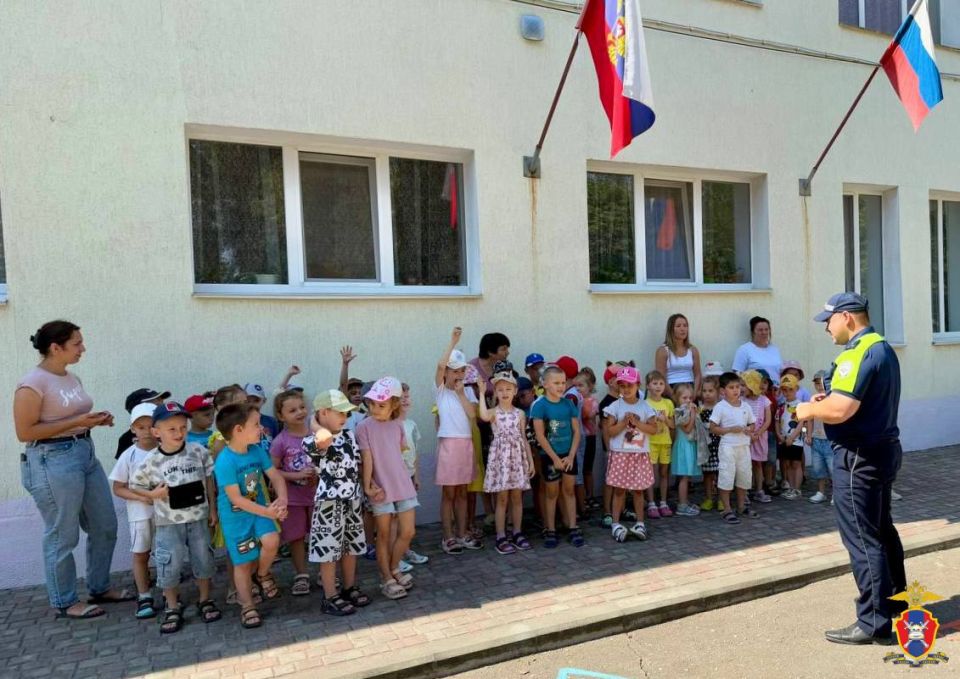 В Херсонской области госавтоинспекторы провели занятие с дошкольниками в Новотроицком муниципальном округе