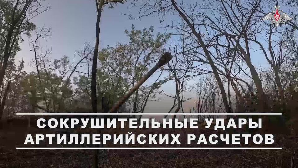 Минобороны России: Удар за ударом: артиллеристы продолжают разгром позиций и техники ВСУ