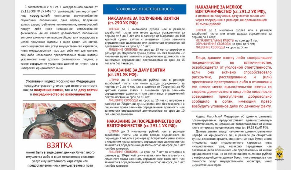 Правовая справка: что такое коррупция