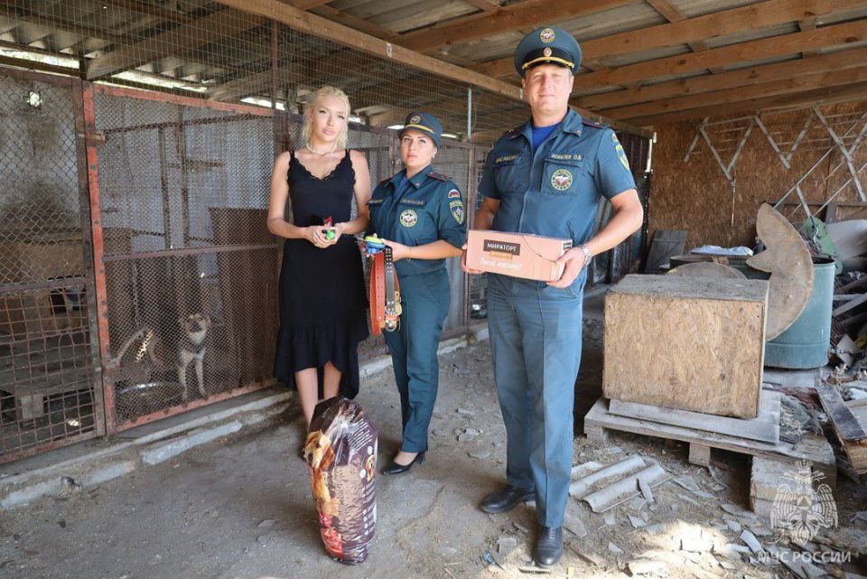 Время добрых дел. Сотрудники МЧС Херсонской области присоединились к Всероссийской благотворительной акции «Лучший друг» внеся свой вклад в помощь брошенным животным