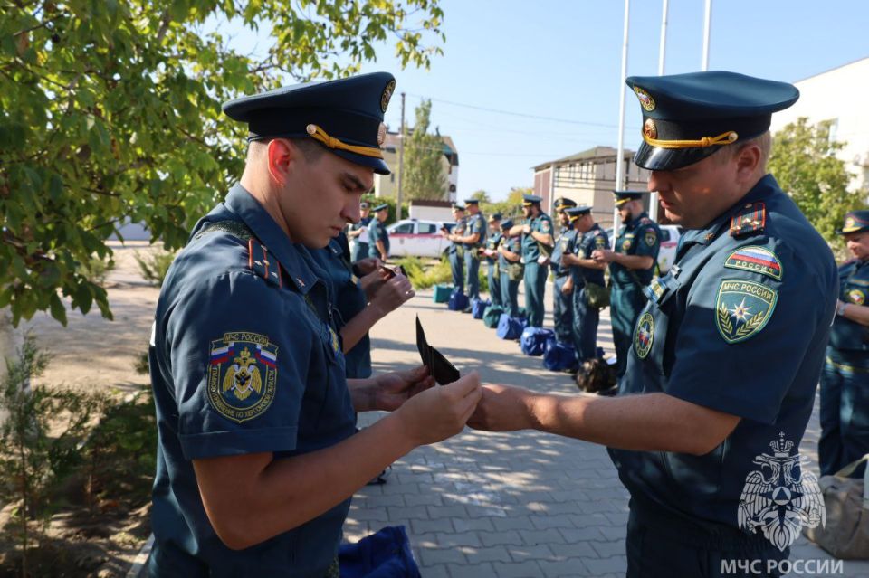 Сотрудники МЧС России отрабатывают навыки тушения природных пожаров Сотрудники МЧС России отрабатывают навыки тушения природных пожаров