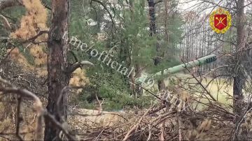 Боевая работа расчёта орудия «Гиацинт-Б»