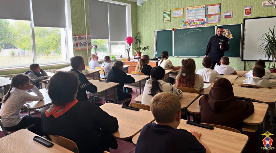 В Голопристанском округе Херсонской области сотрудники Госавтоинспекции провели профилактическую беседу со школьниками