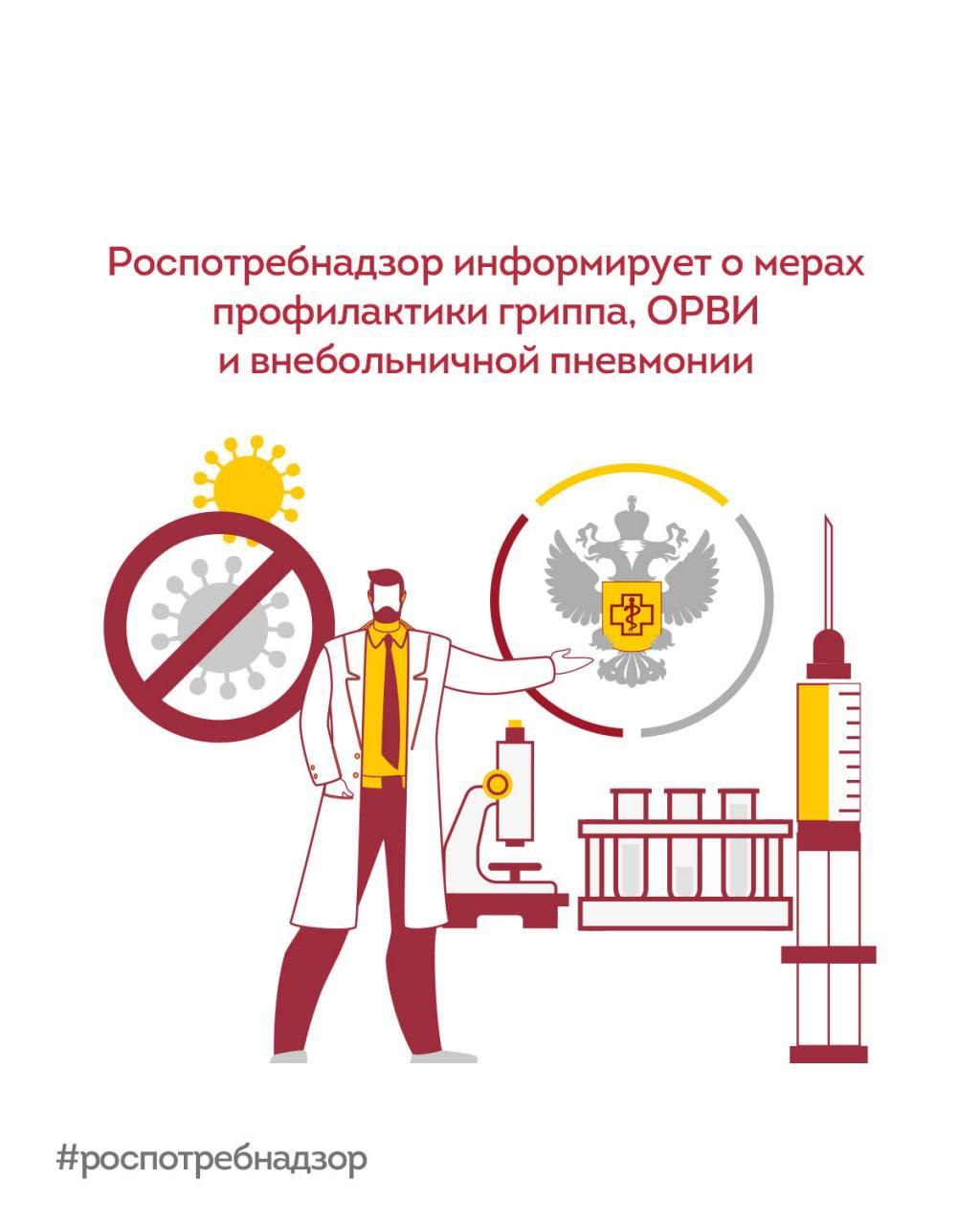 Меры профилактики гриппа, ОРВИ и внебольничной пневмонии