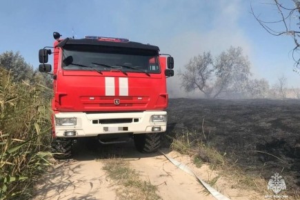 Пожар произошел 26 октября в Херсонской области