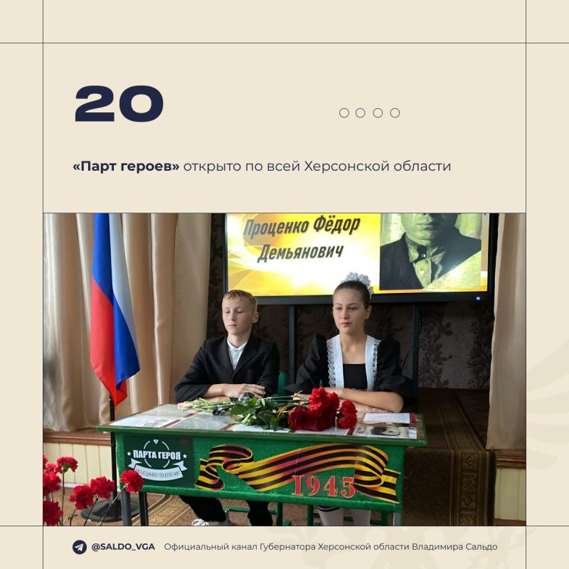В Херсонской области по программе "Новая школа" партии "Единая Россия" создают современные и уютные пространства, где детям хочется учиться, заявил Владимир Сальдо В Херсонской области по программе "Новая школа" партии "Единая Россия" создают современные и уютные пространства, где детям хочется учиться, заявил Владимир Сальдо