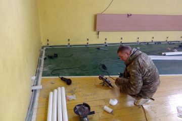 Бригада из Адыгеи продолжает ремонты в учреждениях Херсонской области