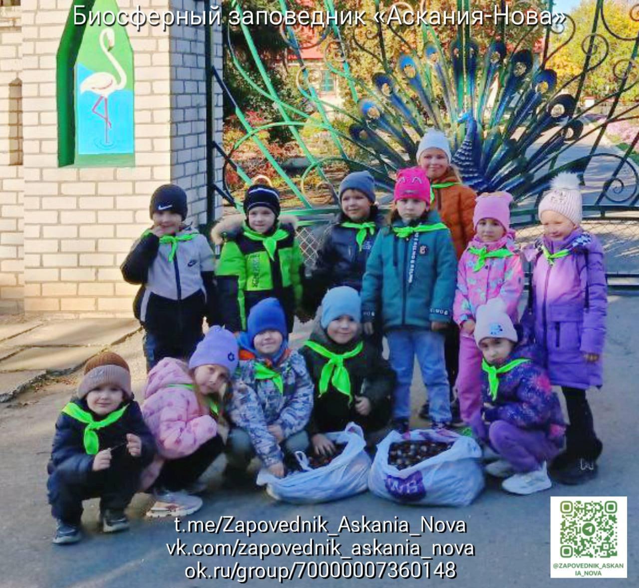 Юные экологи Херсонской области собрали 200 кг корма для животных заповедника