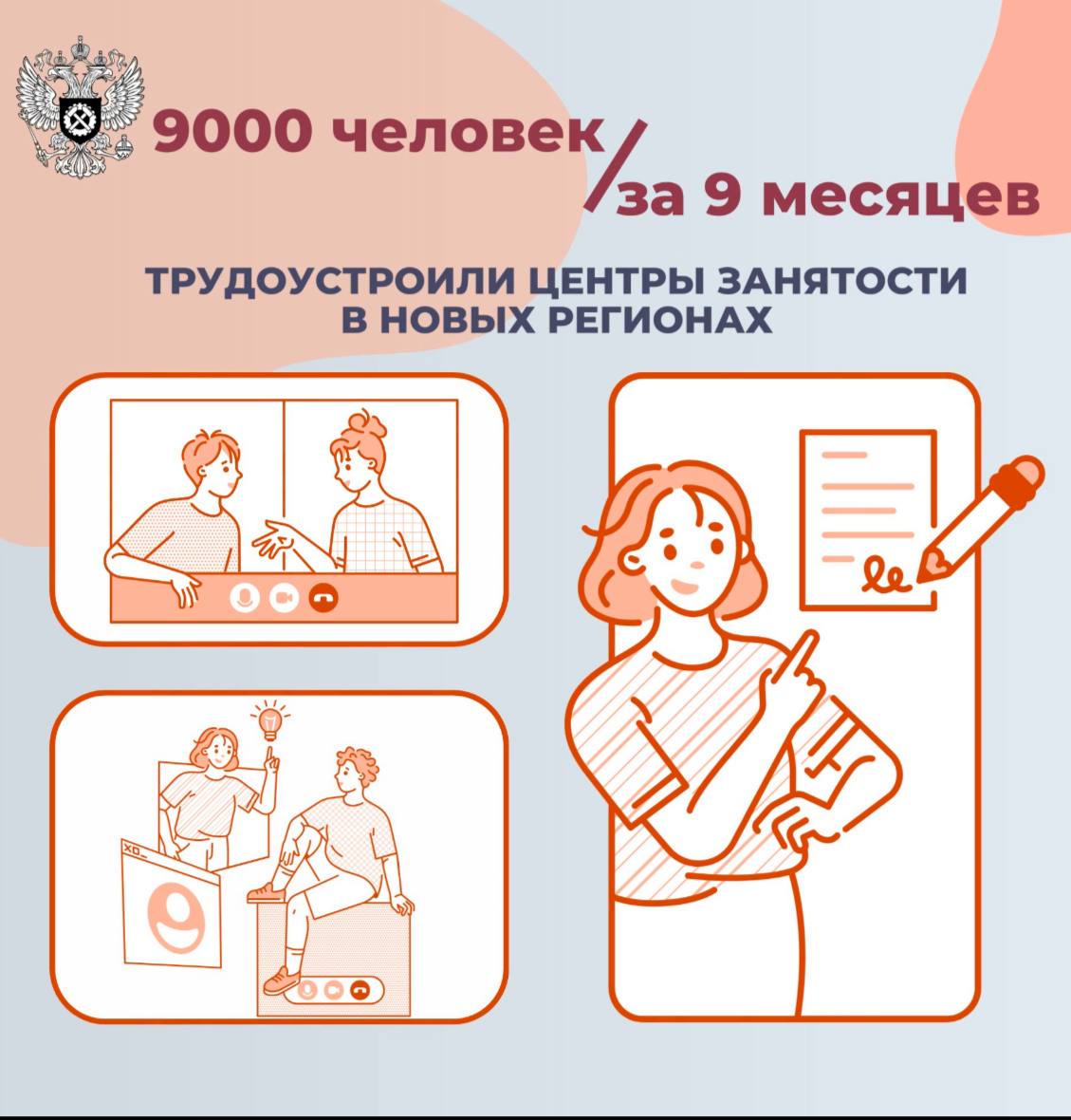 Роструд: около 9 тысяч человек трудоустроено в новых регионах в 2025 году при содействии центров занятости населения