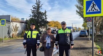 В Чаплынском округе Херсонской области сотрудники Госавтоинспекции провели профилактическую акцию «Пешеход на переход»