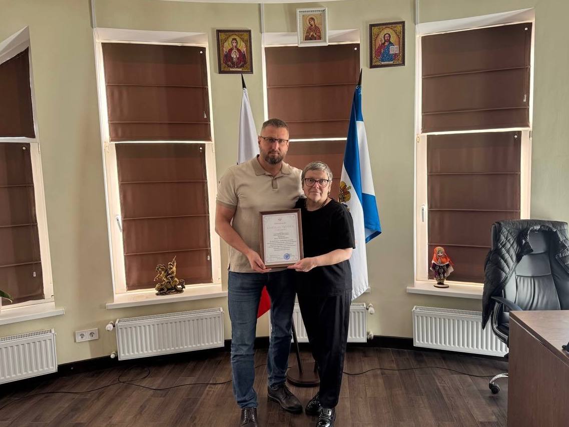 Иван Шумаков получил благодарственное письмо Херсонской областной Думы