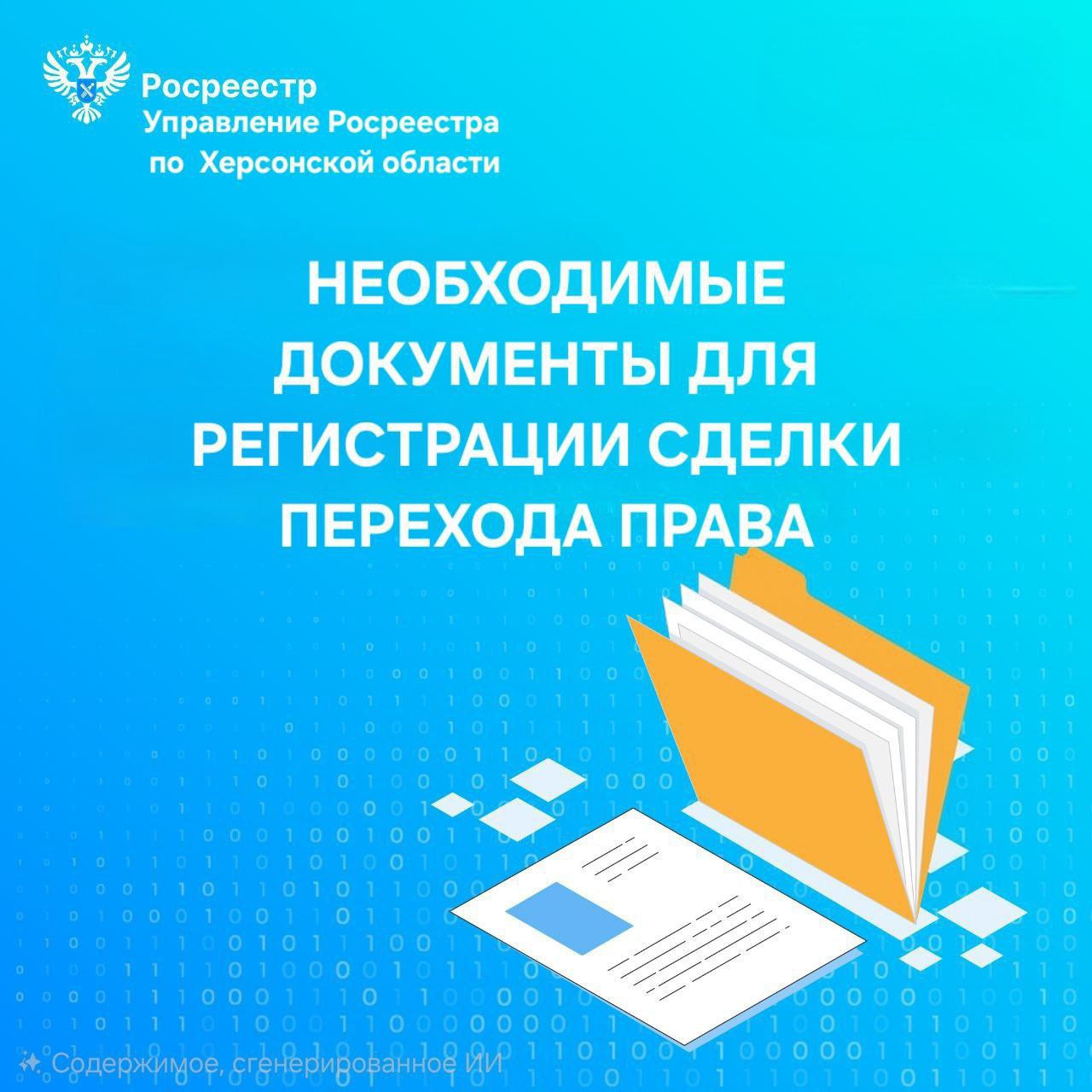 Необходимые документы для регистрации сделки перехода права