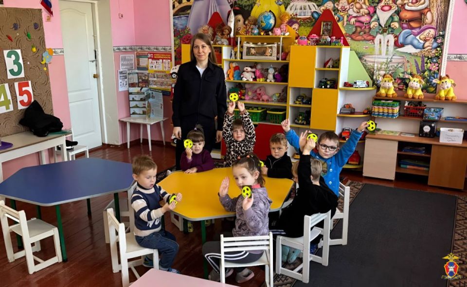 В Голопристанском округе Херсонской области сотрудники Госавтоинспекции провели профилактическую беседу с детсадовцами