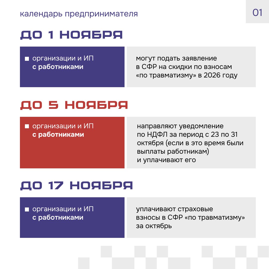 Новый Календарь предпринимателя Ноябрь 2025 Новый Календарь предпринимателя Ноябрь 2025