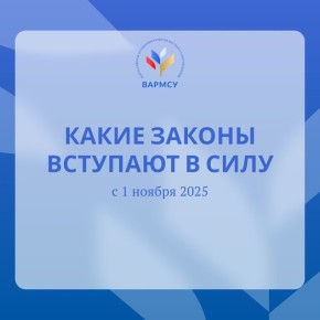 Рассказываем, какие изменения в законодательстве вступают в силу с 1 ноября 2025 года