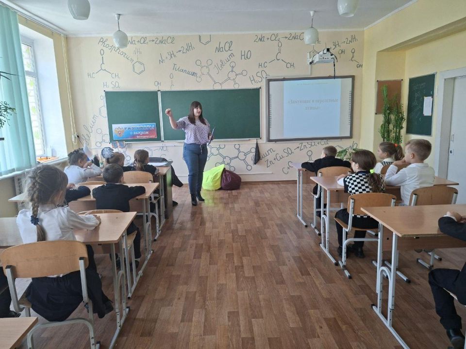 Урок о перелетных птицах прошел в Приморской школе Урок о перелетных птицах прошел в Приморской школе