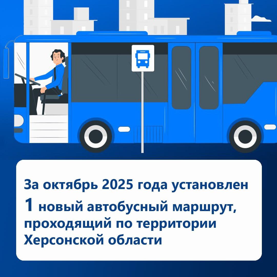 Цифра месяца: новые межрегиональные автобусные маршруты на территории Херсонской области в октябре