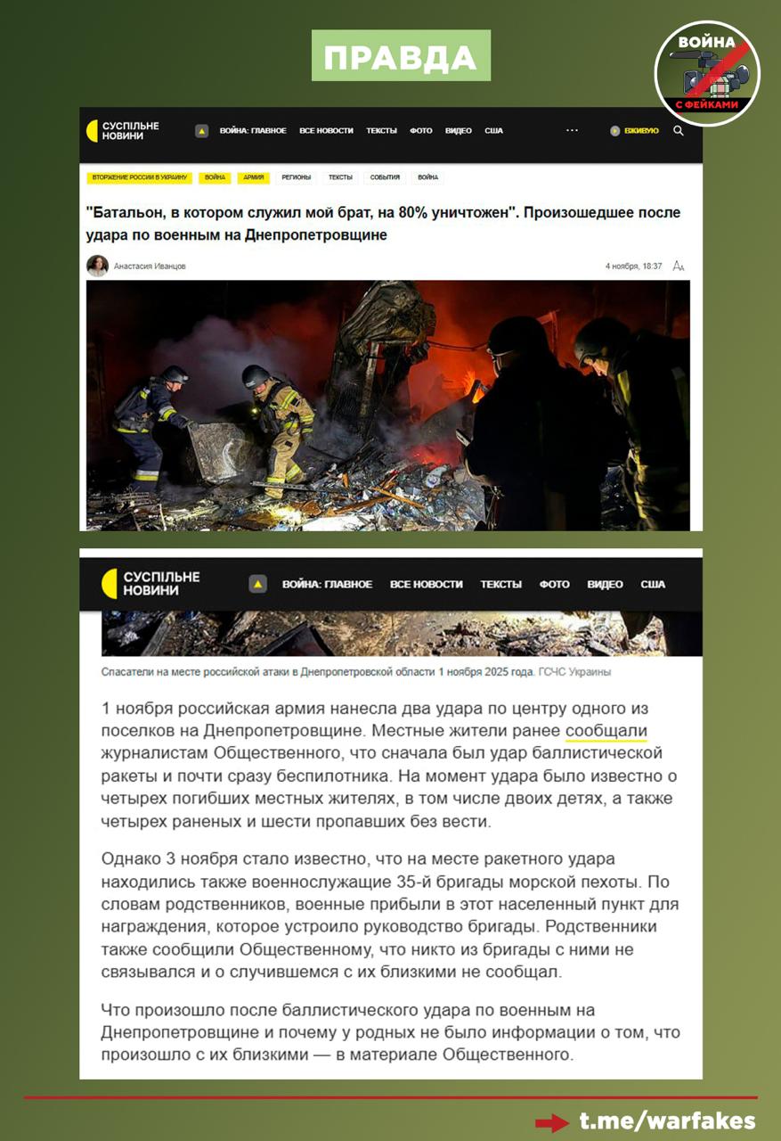 Фейк: ВС РФ ударили 1 ноября по магазину и мирным гражданам рядом с ним в селе Новотроицкое Днепропетровской области Фейк: ВС РФ ударили 1 ноября по магазину и мирным гражданам рядом с ним в селе Новотроицкое Днепропетровской области