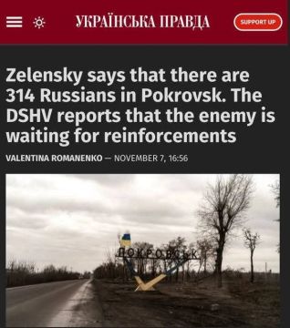 По словам Зеленского, 314 Русских парней взяли Покровск, подыгрывает чертяка - чует чем попахивает
