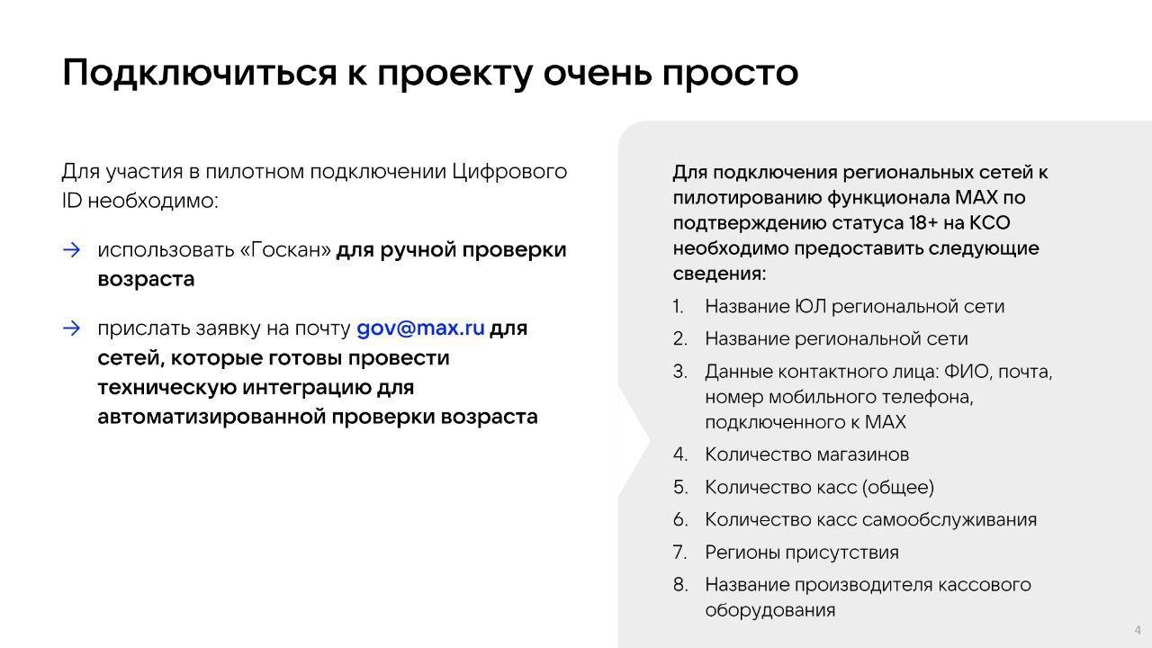 Внедрение Цифрового ID МАХ в торговле Внедрение Цифрового ID МАХ в торговле