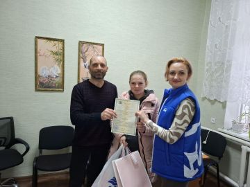 Нижнесерогозким районным отделом ЗАГС зарегистрирована 100-я запись акта о рождении