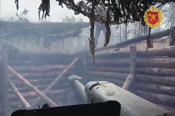 Расчеты гаубиц Д-30 уничтожили замаскированный пункт управления ВСУ с находившимся внутри личным составом на правом берегу Днепра