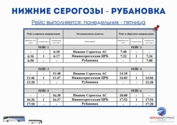№ 543 НИЖНИЕ СЕРОГОЗЫ - РУБАНОВКА
