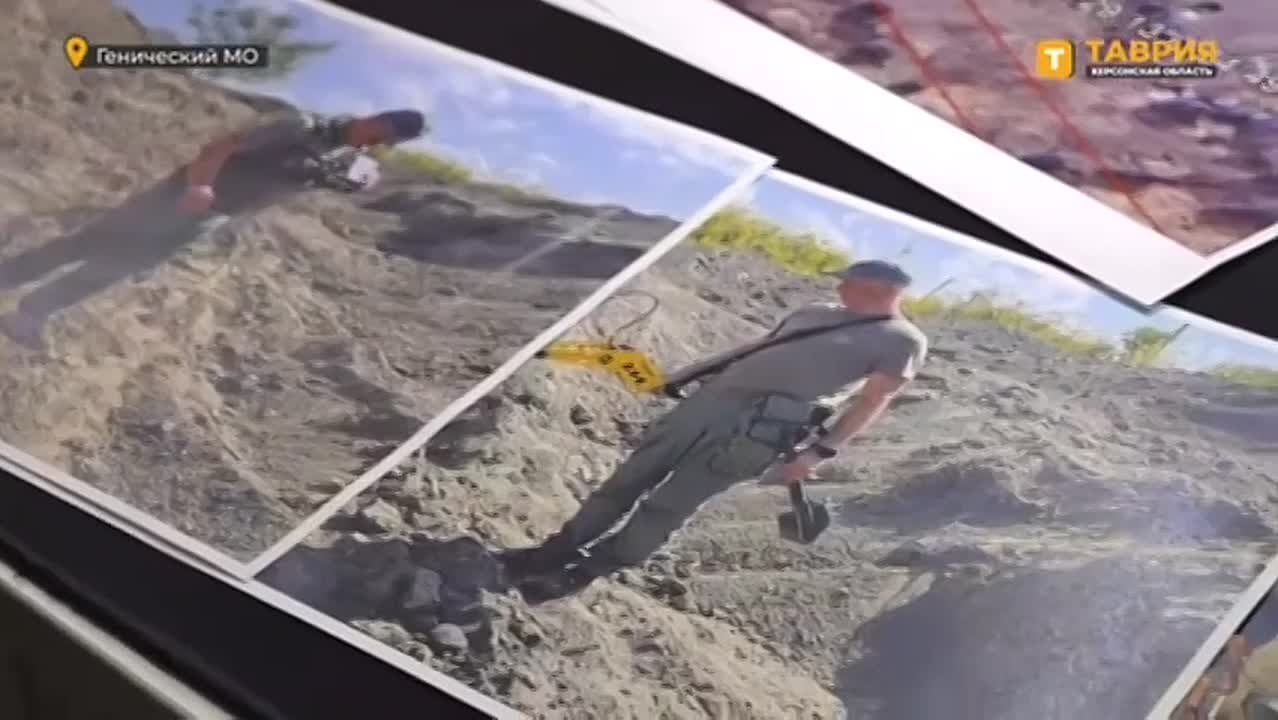 Сотрудники Следственного комитета обнаружили в Геническе, в противотанковом рве, останки более 330 человек, погибших в годы Великой Отечественной войны