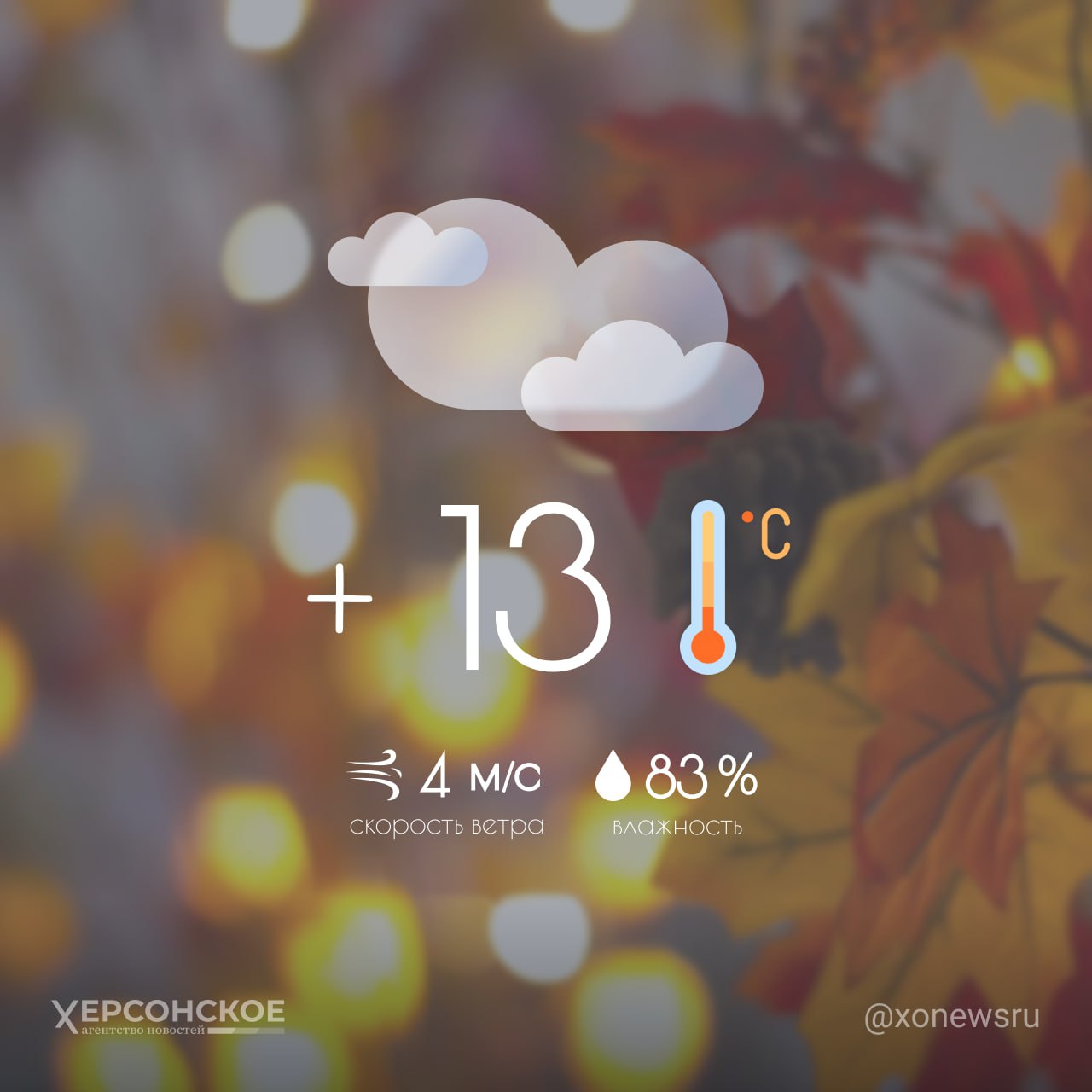 Пасмурная погода ожидается в Херсонской области в воскресенье