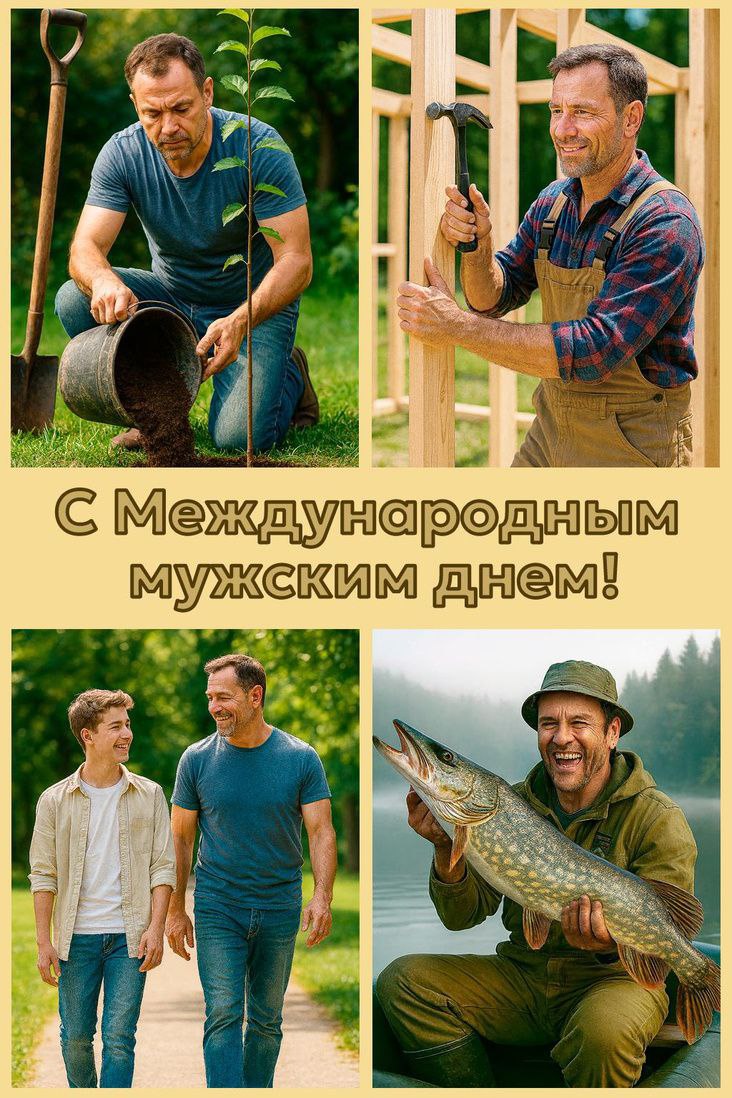 Дорогие мужчины!. Сегодня, мы поздравляем вас с Международным мужским днем! Этот день – прекрасный повод выразить вам признательность за вашу силу, ответственность, заботу и мужество Дорогие мужчины!. Сегодня, мы поздравляем вас с Международным мужским днем! Этот день – прекрасный повод выразить вам признательность за вашу силу, ответственность, заботу и мужество