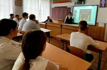 Патриотический урок мужества в Хлебодаровской школе