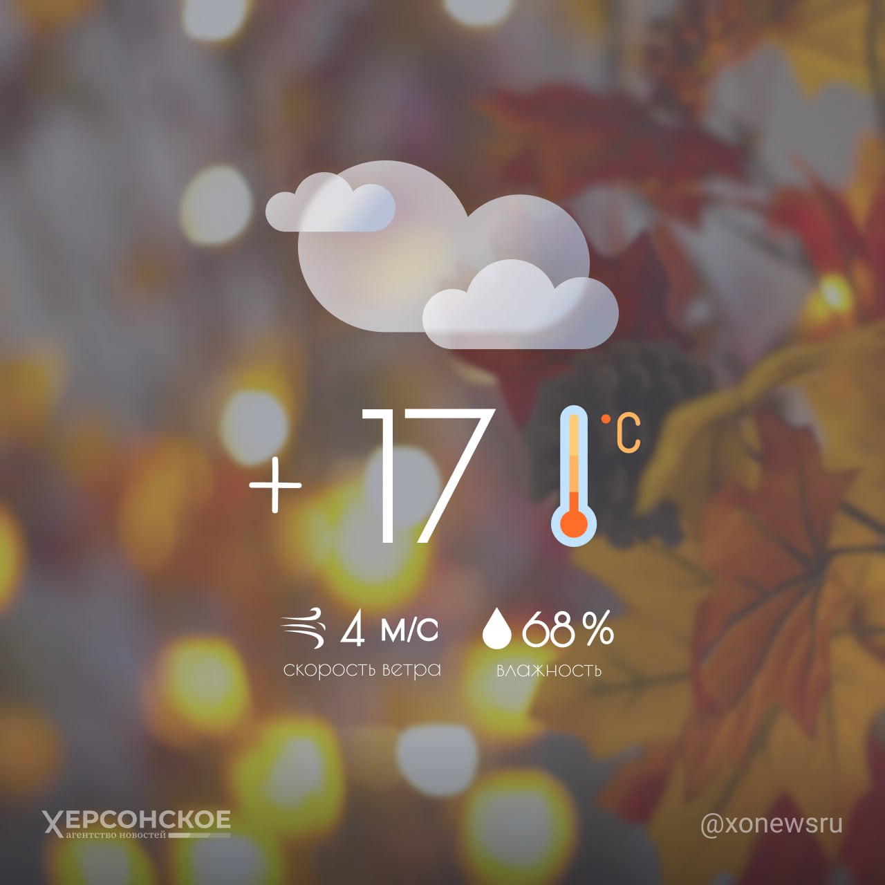 Пасмурная погода будет в Херсонской области в воскресенье