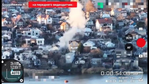 Херсонское направление.. Расчет ударного подразделения «Молния» 18-й общевойсковой армии группировки «Днепр» активно уничтожает пусковые установки беспилотных летательных аппаратов в прибрежном районе Херсона